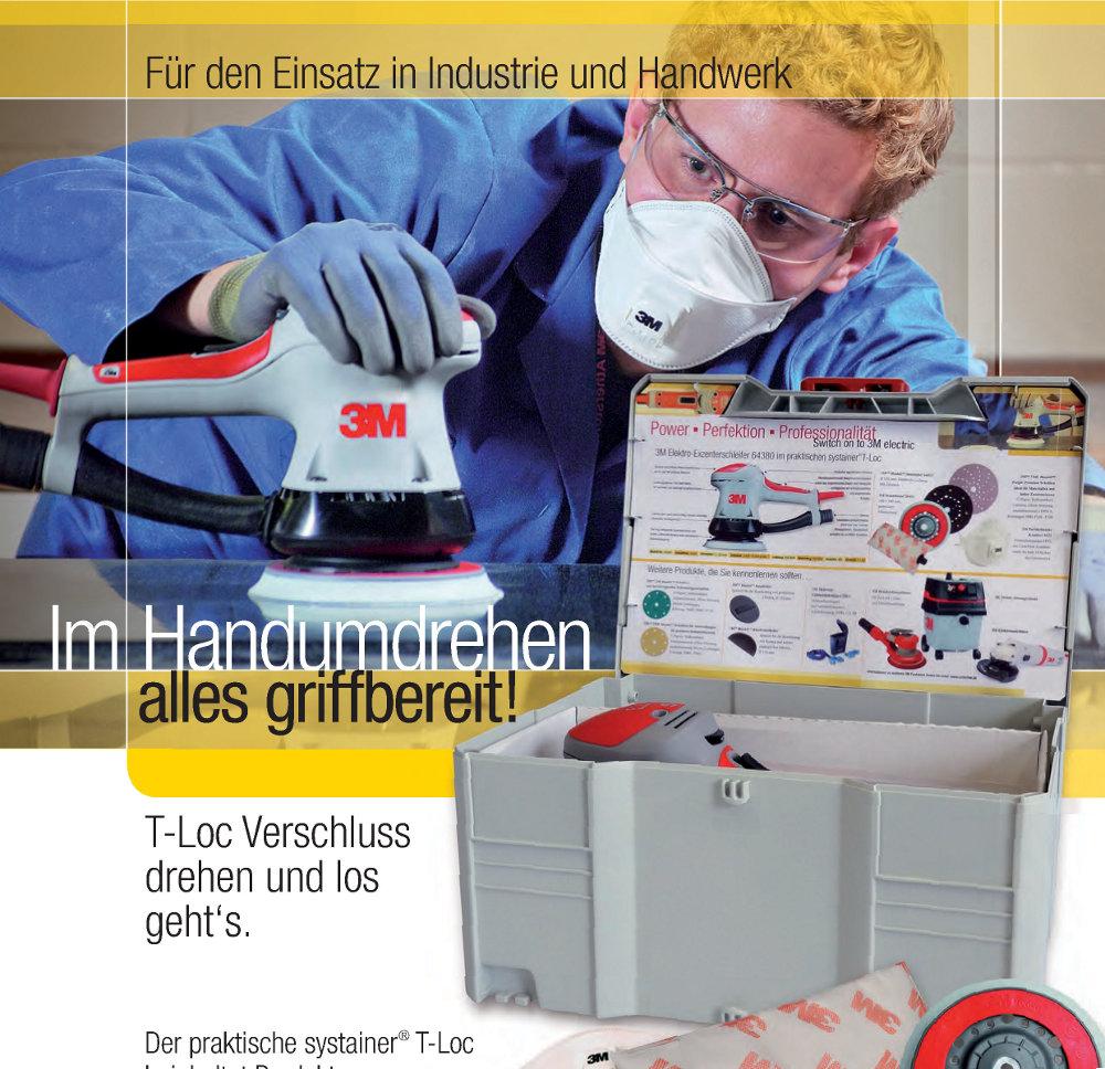 3M Elektro-Exzenterschleifer im praktischen Systainer T-Loc